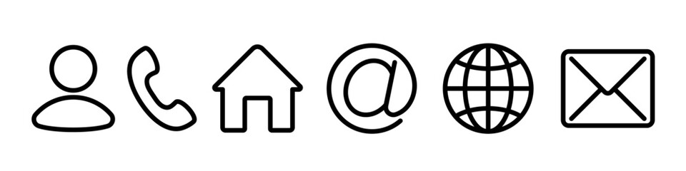 Contact us icons. Contact us icon set.