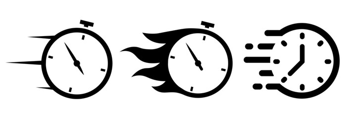 Speed time icon. Fast time
