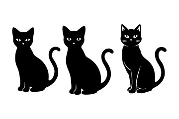 Silhouette of Cat Bundle Vector Illustration for Graphic Design