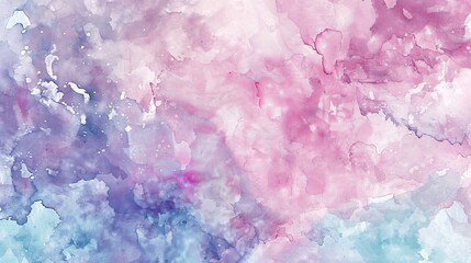 Fototapeta premium A gentle pastel background with watercolor-like patterns in pink, lavender, and teal