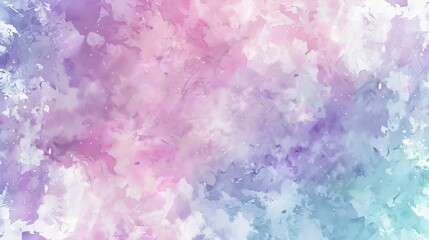 Fototapeta premium A gentle pastel background with watercolor-like patterns in pink, lavender, and teal