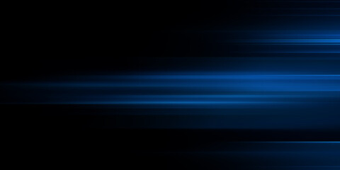 Modern blue abstract high-speed light motion effect on black background