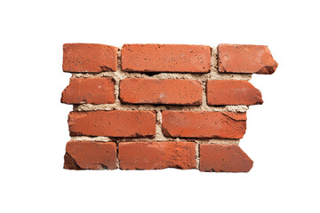 Obraz premium Brick wall isolated on transparent background.