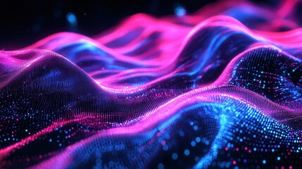 Abstract digital background. Can be used for technological processes, neural networks and AI, digital storages, sound and graphic forms, science, education, etc.