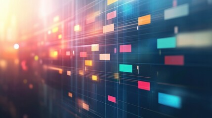 Agile project management concept with scrum and iteration boards abstract illustration background