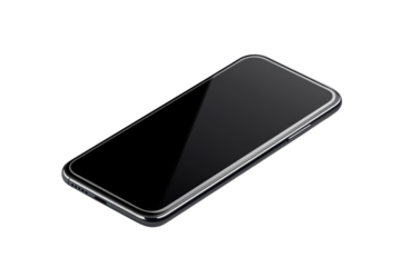 Smartphone isolated on transparent background.