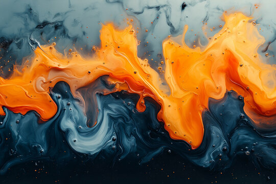 vibrant and colorful abstract art with dynamic liquid forms, creating a fluid and captivating visual experience. Generative AI