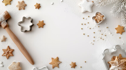 Holiday Baking Preparation with Star Cookie Cutters