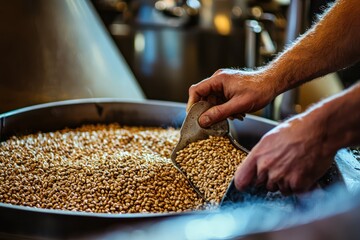 Brewing with Pale Ale Malt, focusing on the process and quality of the malt used in craft beer production, ideal for enthusiasts and brewers