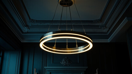 Obraz premium luxury room , ceiling lamp , chandelier in loft style 