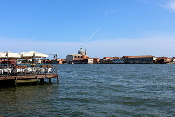 Obraz premium Blick von Zattere in Venedig nach San Giorgio