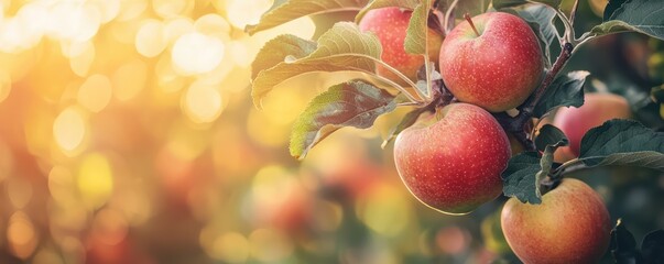 Idared variety of an apple tree, with a focus on the robust and healthy fruits typical of this species