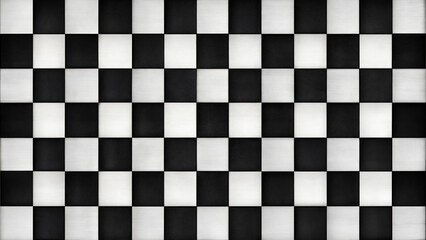 Fototapeta premium Checkerboard texture with alternating black and white squares for classic and timeless designs