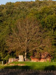 View on the streets and nature of the small towns architecture in Lower Austria