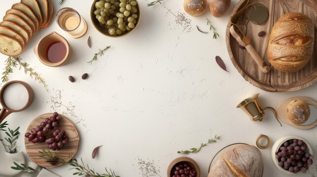 Maundy Thursday bread and wine arrangement - Powered by Adobe