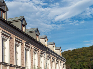 View on the streets and nature of the small towns architecture in Lower Austria