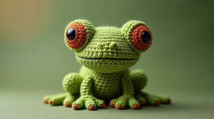 Adorable Handmade Crochet Frog Toys in Green – Perfect for Home Decor, Gifting, and Craft Inspiration
