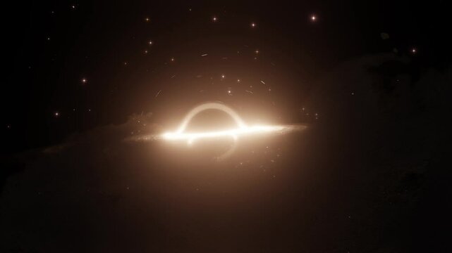 A black hole, a gravitational singularity in space. Space illustration