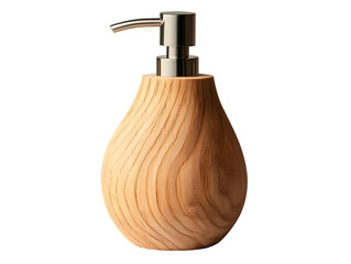 Obraz premium a wooden soap dispenser with a silver pump