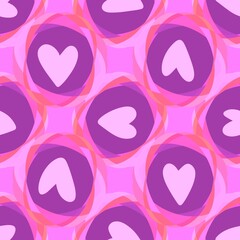 Valentines hearts seamless love pattern for wrapping paper and fabrics