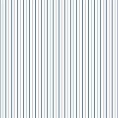 Seamless vector French country kitchen stripe fabric pattern print.Blue white vertical ticking strip