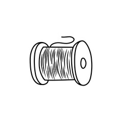 hand drawn thread spool