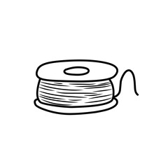 hand drawn thread spool