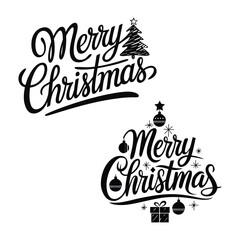 Simple Beautiful Merry Christmas, typography design