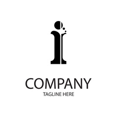 letter i logo template is unique and simple
