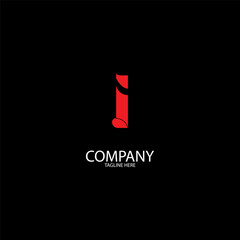 letter i logo template is unique and simple