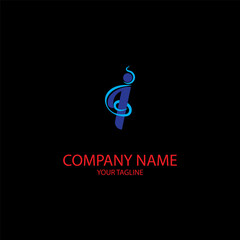 Fototapeta premium letter i logo template is unique and simple