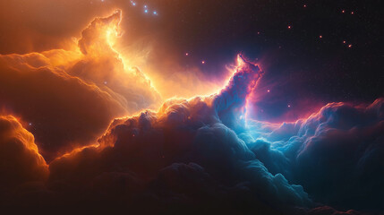 Colorful Galaxy Nebula in Space – Supernova and Starry Cosmos