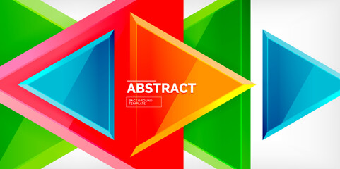 Abstract background - glossy triangles. Vector Illustration For Wallpaper, Banner, Background, Card, Book Illustration, landing page