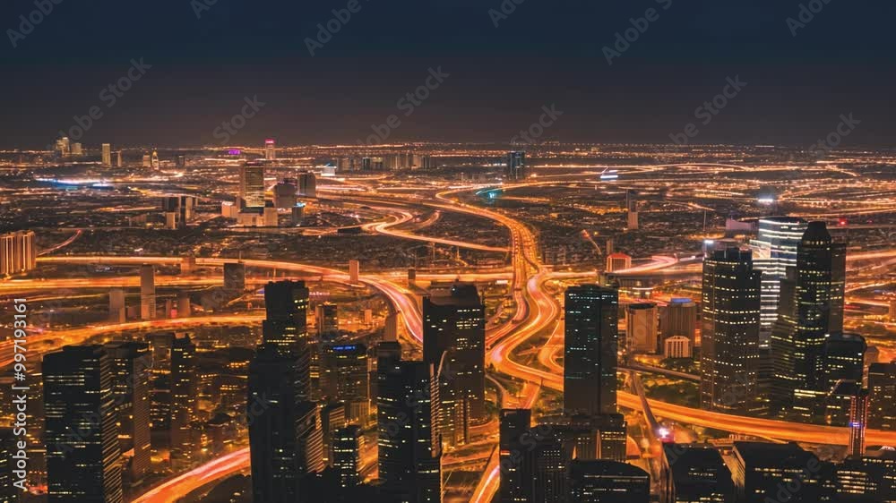 Poster the skyline reveals a dynamic city at dusk, illuminated by countless lights, while the tranquil bay 