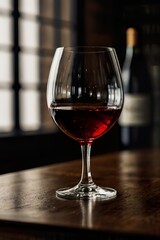 Elegant Glass of Red Wine - A Toast to Sophistication