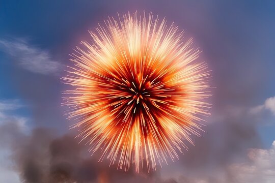 Atomic Fire Explosion with Expansive Clarity and Luminescent Energy
