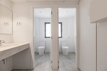 Modern bathrooms often take a minimalist approach, with clean lines and a simple aesthetic 2