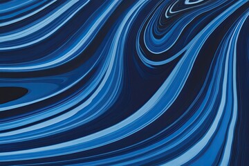 Dynamic Vivid Blue Abstract Ripple Pattern Flowing on Canvas Artwork