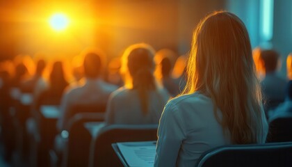 Medical conference with doctors discussing new healthcare advancements, professional environment, sharp focus, bright lighting