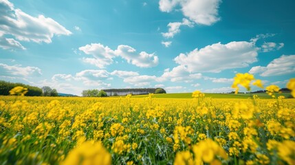 Fototapeta premium A landscape and rural scene captured using extreme depth of field with a tilt/shift lens