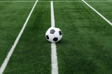 Vibrant Closeup of Soccer Field with Green Checkered Patterns for Passionate Training and Games