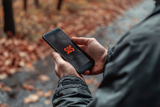 SOS Signal on Smartphone - Urgent Help Needed
