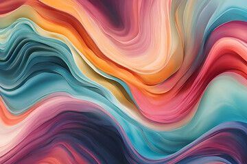 Obraz premium Abstract wall background with fluid shapes and blended colors reminiscent of watercolor art evoking a sense of creativity and freedom