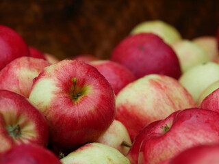 Red apples close-up