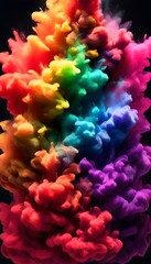 Obraz premium vibrant thermochromic pigments reacting to temperature changes