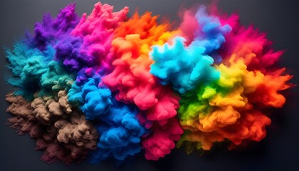 Obraz premium dynamic color-changing thermochromic pigments under different temperatures