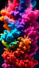 Obraz premium striking thermochromic pigments showcasing temperature-responsive colors