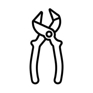 recommend clip art:  Vector Illustration of Black Outline Pliers Tool for Construction and Repair Tasks
