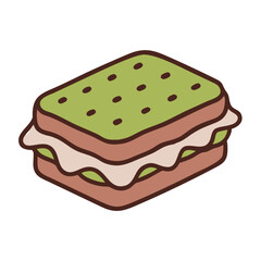  Delicious Ice Cream Sandwich Vector with Colorful Layers and Whimsical Design