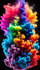 Fototapeta premium vibrant thermochromic pigments on a sleek black canvas